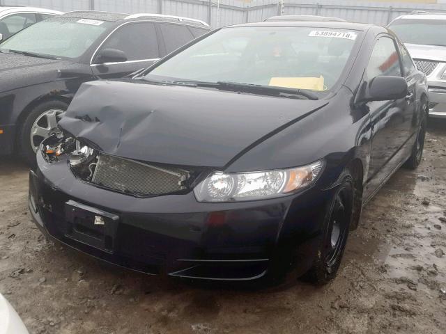 2HGFG12329H006184 - 2009 HONDA CIVIC DX-G BLACK photo 2