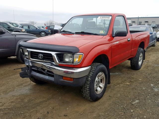 4TAPM62N7TZ099877 - 1996 TOYOTA TACOMA RED photo 2