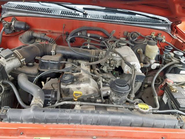 4TAPM62N7TZ099877 - 1996 TOYOTA TACOMA RED photo 7