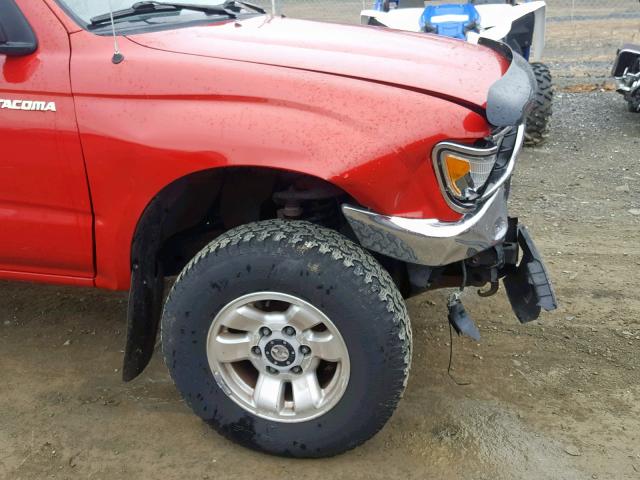 4TAPM62N7TZ099877 - 1996 TOYOTA TACOMA RED photo 9