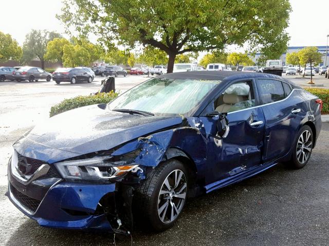 1N4AA6AP4HC408775 - 2017 NISSAN MAXIMA 3.5 BLUE photo 2