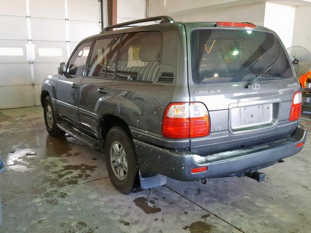 JT6HT00WXX0030140 - 1999 LEXUS LX 470 GRAY photo 3