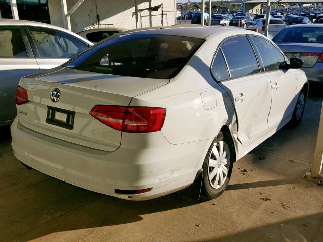 3VW2K7AJ1FM270554 - 2015 VOLKSWAGEN JETTA BASE Սպիտակ լուսանկար 4