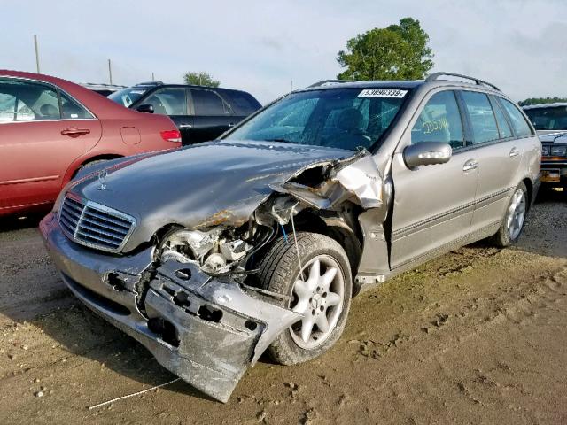 WDBRH81J43F378618 - 2003 MERCEDES-BENZ C 240 SPOR SILVER photo 2