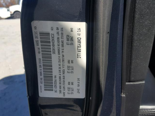 2C3KA63H48H106585 - 2008 CHRYSLER 300C BLUE photo 10