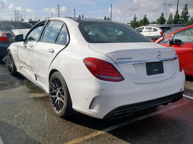 55SWF8HBXJU237836 - 2018 MERCEDES-BENZ C 63 AMG-S WHITE photo 3