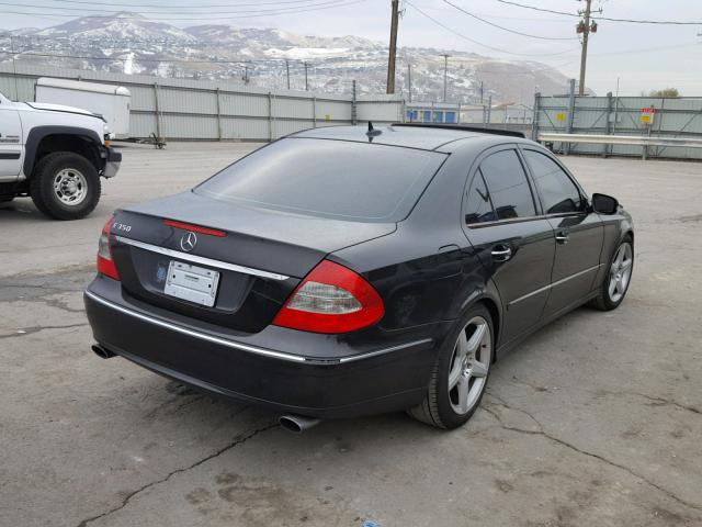 WDBUF56X47B046722 - 2007 MERCEDES-BENZ E 350 BLACK photo 4