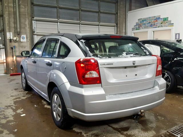 1B3HB28B67D509531 - 2007 DODGE CALIBER SILVER photo 3