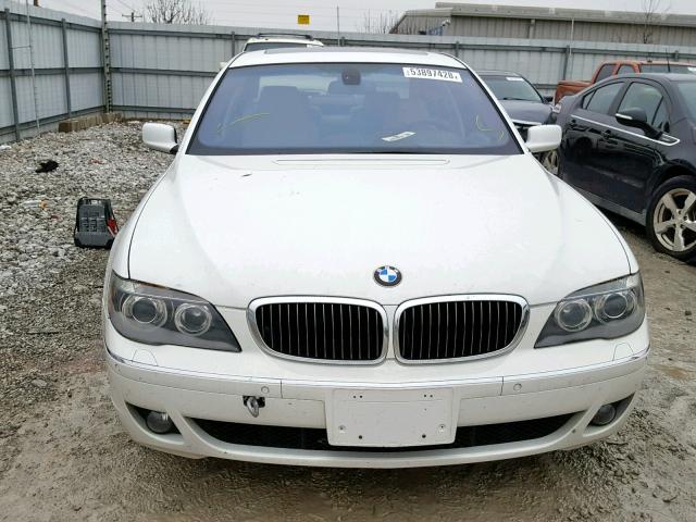 WBAHN83578DT84273 - 2008 BMW 750 LI WHITE photo 9