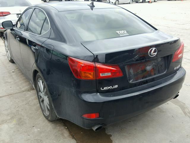 JTHBK262372045700 - 2007 LEXUS IS 250 BLACK photo 3