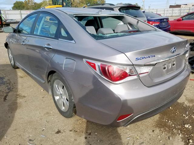 KMHEC4A43DA087913 - 2013 HYUNDAI SONATA HYB SILVER photo 3