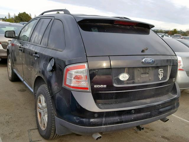 2FMDK48C47BA51751 - 2007 FORD EDGE SEL BLACK photo 3