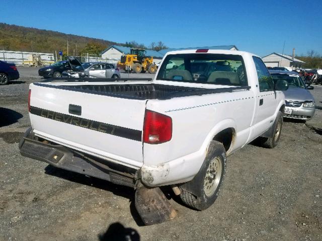 1GCDT14W3S8124023 - 1995 CHEVROLET S TRUCK S1 WHITE photo 4