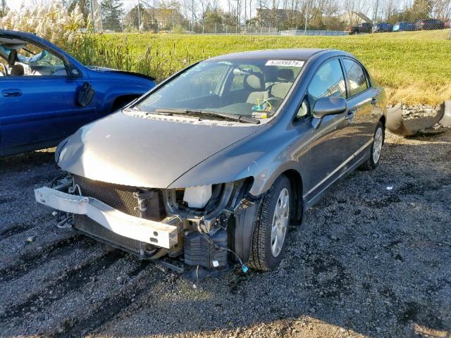 2HGFA16587H312218 - 2007 HONDA CIVIC LX GRAY photo 2