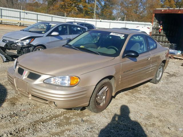 1G2NE12F72C216173 - 2002 PONTIAC GRAND AM S GOLD photo 2