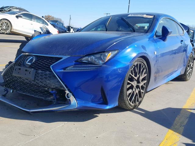 JTHHE5BC4F5003678 - 2015 LEXUS RC 350 BLUE photo 2