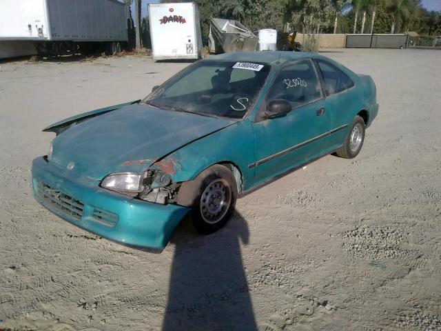 2HGEJ2126RH524004 - 1994 HONDA CIVIC DX GREEN photo 2