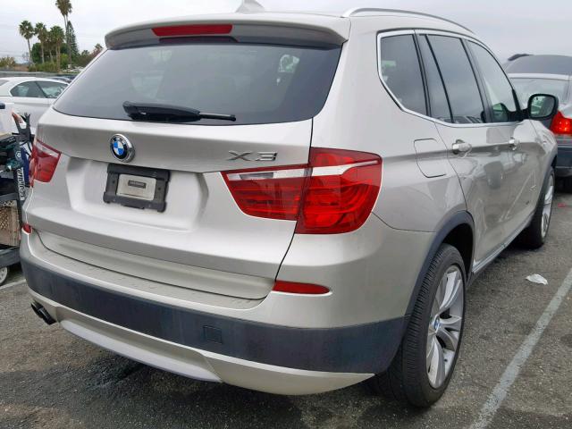 5UXWX7C58CL737924 - 2012 BMW X3 XDRIVE3 GRAY photo 4