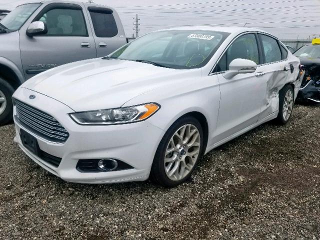 3FA6P0D96ER103967 - 2014 FORD FUSION TIT WHITE photo 2