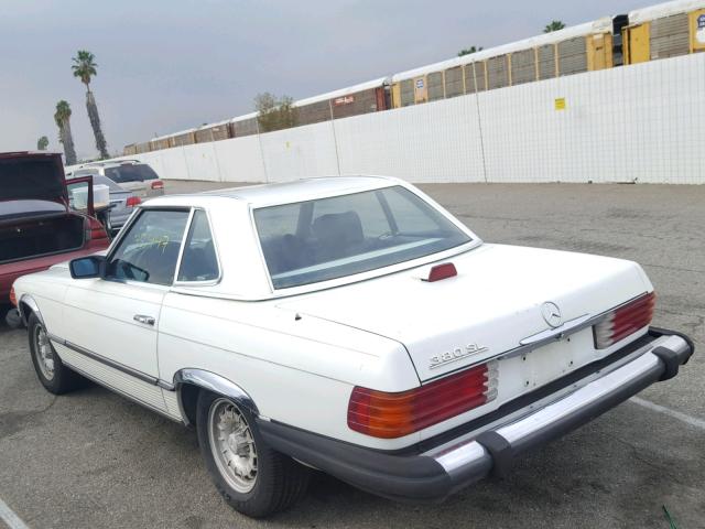 WDBBA45A4EA009878 - 1984 MERCEDES-BENZ 380 SL WHITE photo 3