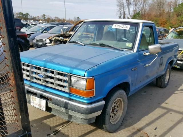 1FTCR10U8NUB78931 - 1992 FORD RANGER BLUE photo 2