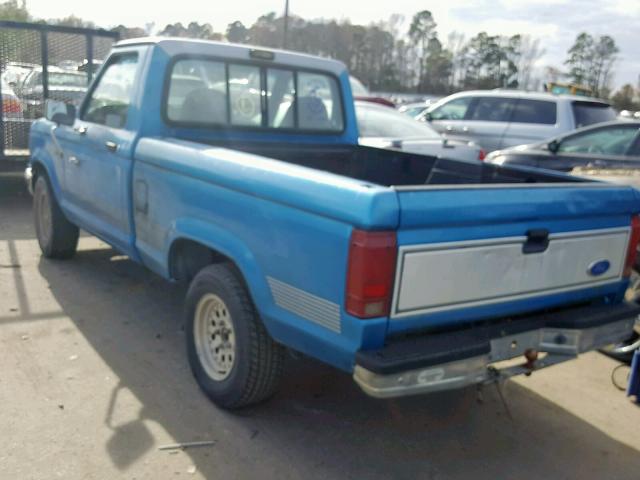 1FTCR10U8NUB78931 - 1992 FORD RANGER BLUE photo 3