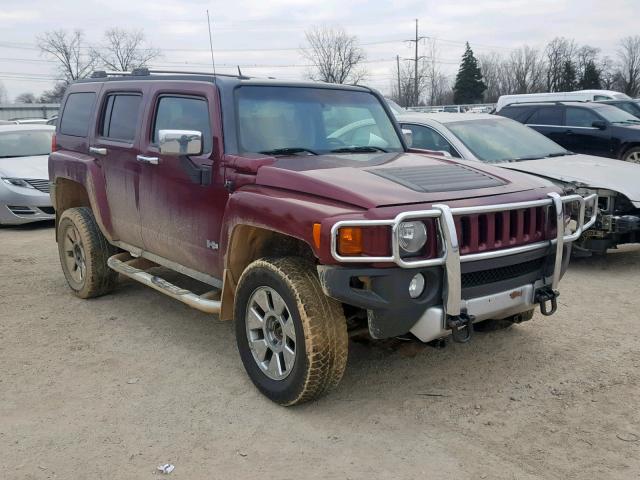 5GTEN13E488162658 - 2008 HUMMER H3 RED photo 1