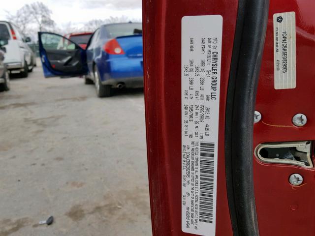 1C4NJCBA6ED829505 - 2014 JEEP COMPASS SP 勃艮第红 照片 10