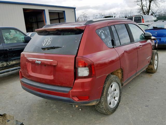 1C4NJCBA6ED829505 - 2014 JEEP COMPASS SP 勃艮第红 照片 4
