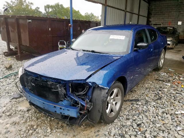 2B3KA33V99H619947 - 2009 DODGE CHARGER SX BLUE photo 2