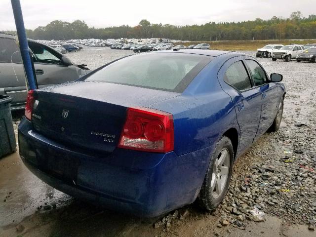 2B3KA33V99H619947 - 2009 DODGE CHARGER SX BLUE photo 4