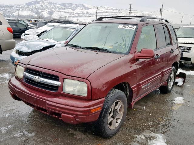 2CNBJ634336908067 - 2003 CHEVROLET TRACKER LT BURGUNDY photo 2