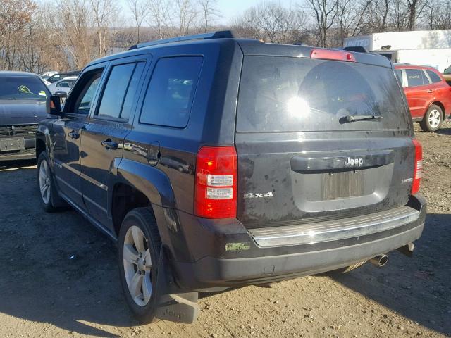 1C4NJRCB4ED779925 - 2014 JEEP PATRIOT LI BLACK photo 3