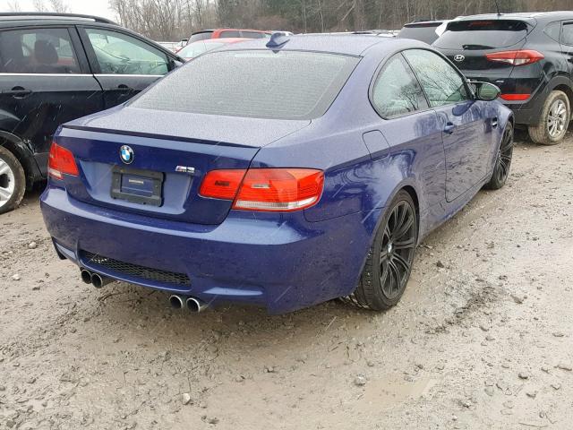 WBSWD93568PY39754 - 2008 BMW M3 BLUE photo 4