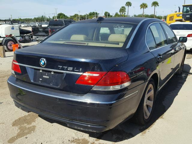 WBAHN83557DT74792 - 2007 BMW 750 BLUE photo 4