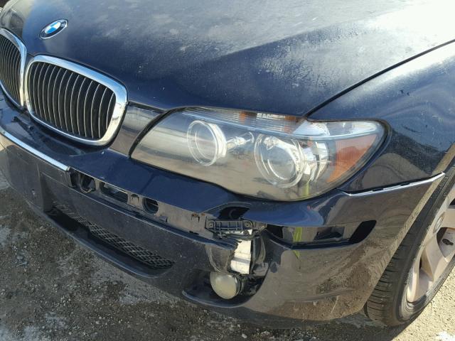 WBAHN83557DT74792 - 2007 BMW 750 BLUE photo 9