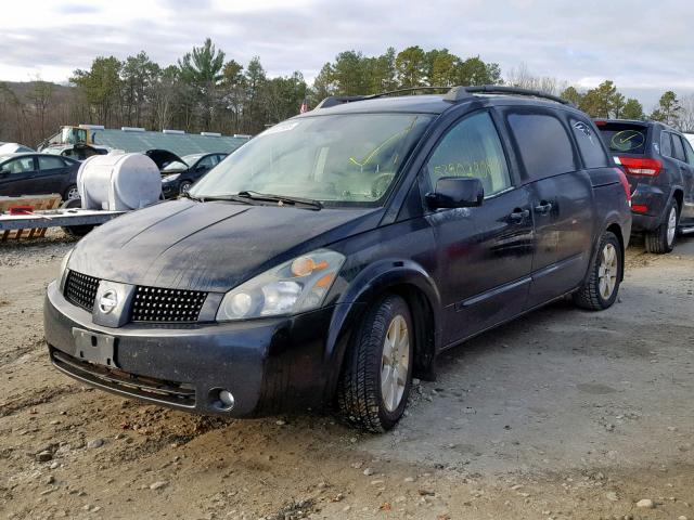 5N1BV28U65N109985 - 2005 NISSAN QUEST S BLACK photo 2