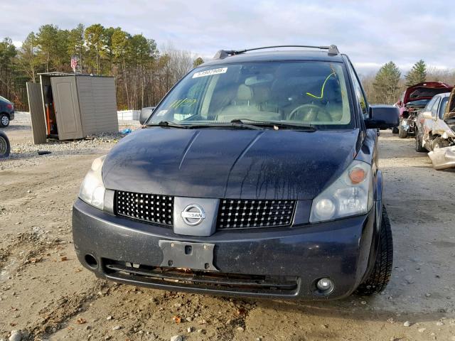 5N1BV28U65N109985 - 2005 NISSAN QUEST S BLACK photo 9