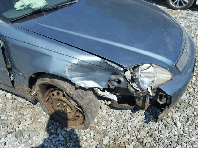 2HGEJ6617YH513499 - 2000 HONDA CIVIC BASE BLUE photo 9