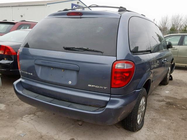 1B4GP45R32B527219 - 2002 DODGE CARAVAN SP BLUE photo 4