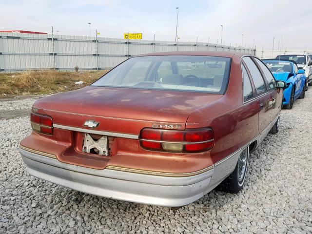 1G1BL53E5NR131232 - 1992 CHEVROLET CAPRICE BURGUNDY photo 4