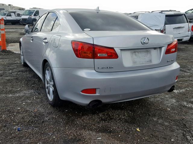 JTHBK262175032300 - 2007 LEXUS IS 250 SILVER photo 3