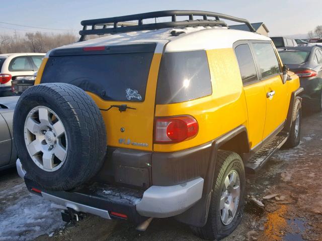 JTEBU11F770018099 - 2007 TOYOTA FJ CRUISER YELLOW photo 4