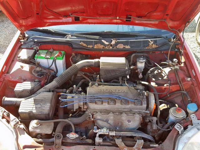 1HGEJ6221WL066697 - 1998 HONDA CIVIC DX RED photo 7