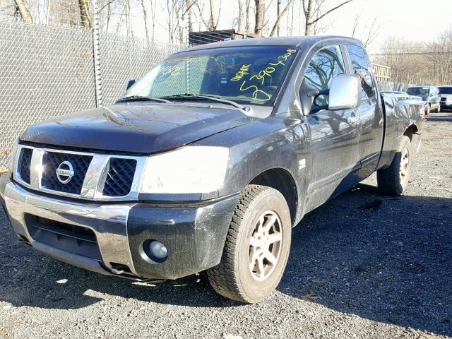 1N6AA06B74N519398 - 2004 NISSAN TITAN XE BLACK photo 2