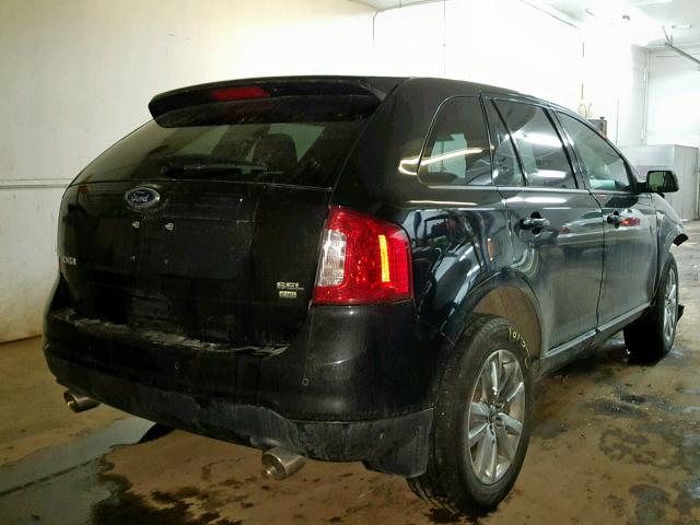 2FMDK4JC4DBE17648 - 2013 FORD EDGE SEL BLACK photo 4