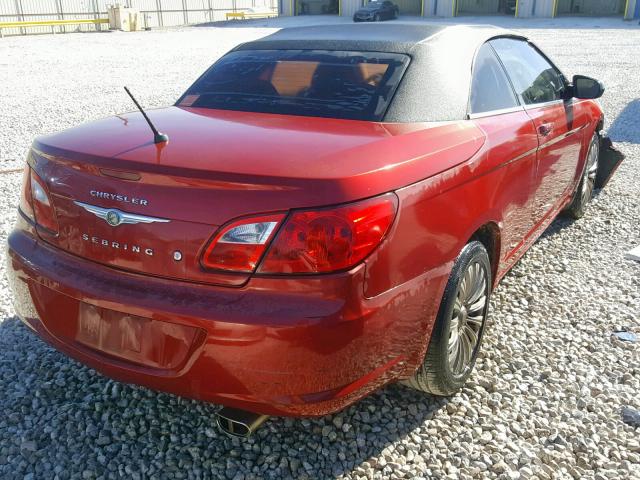 1C3LC45B49N515321 - 2009 CHRYSLER SEBRING LX RED photo 4