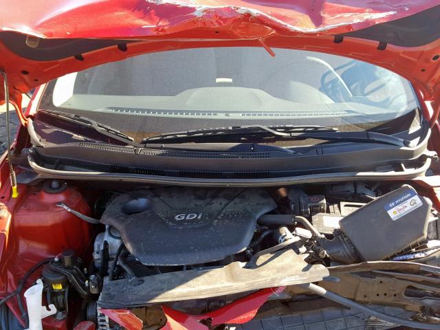 KMHCT4AE8GU026396 - 2016 HYUNDAI ACCENT SE RED photo 7