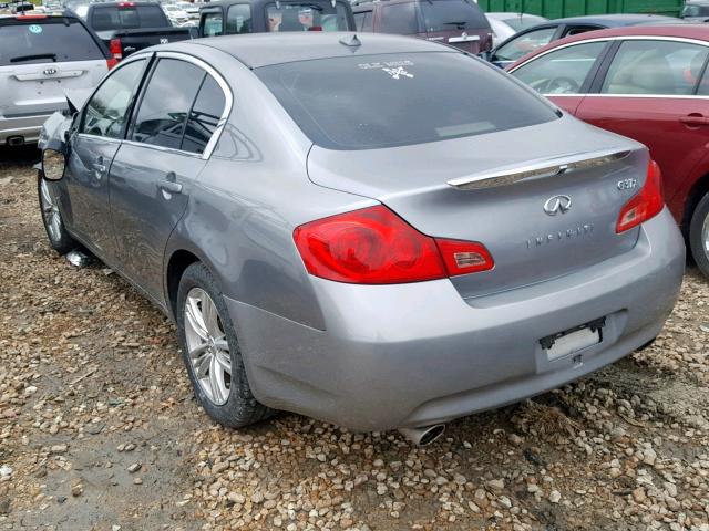 JN1CV6AR2CM679560 - 2012 INFINITI G37 GRAY photo 3