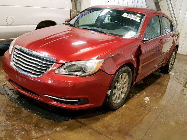 1C3CCBBB3DN635709 - 2013 CHRYSLER 200 TOURIN MAROON photo 2